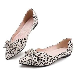 Pointy Toe Leopard Print Women's Flats